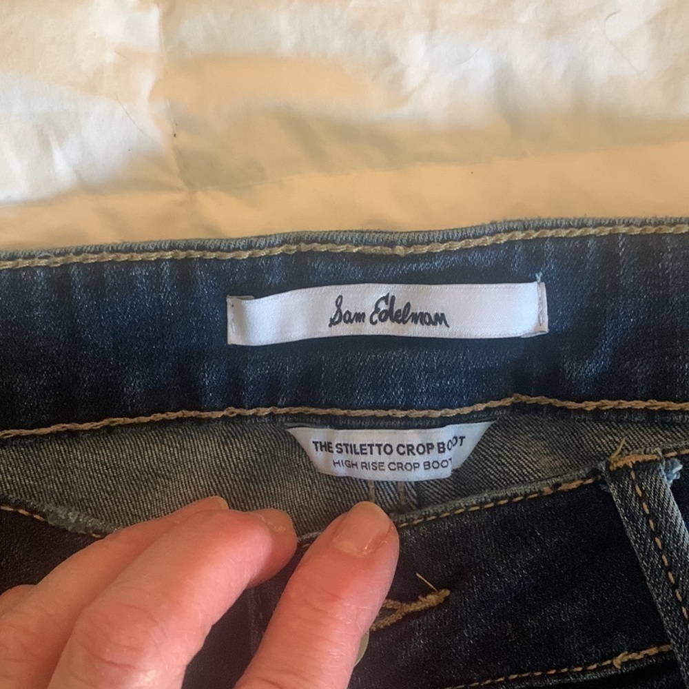 Sam Edelman stiletto high rise crop jeans EU C size 10/12 - Picture 5 of 8